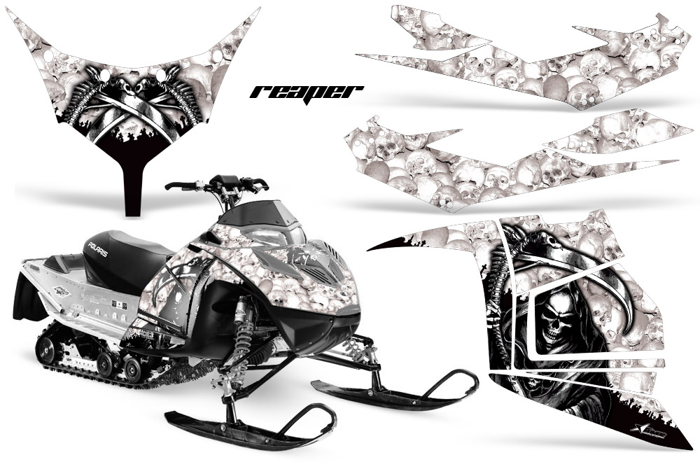 Polaris IQ Race Graphic Kit WHITE Reaper JPG